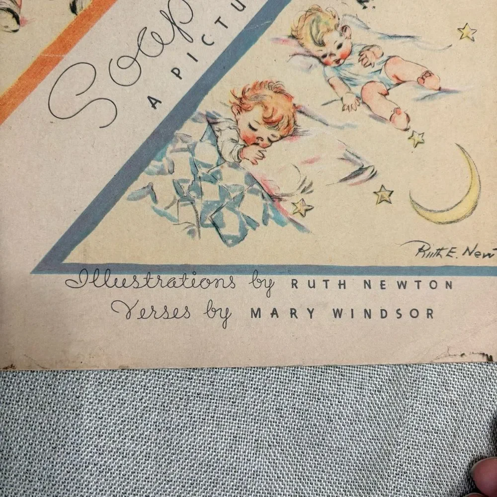 Vintage 1935 Sleep and Bubbles Picture Story Book Ruth Newton Whitman Publishing